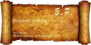Bozzai Petra névjegykártya